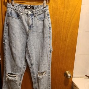 Distressed mom jeans size 26